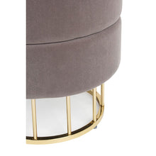 Učitajte sliku u preglednik galerije, Okrugli tabure Pavlina u sivoj boji