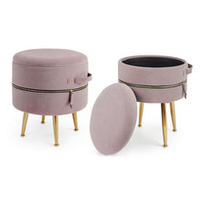 Učitajte sliku u preglednik galerije, Okrugli tabure Pavlina u roze boji