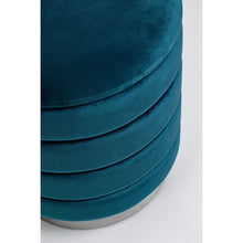 Učitajte sliku u preglednik galerije, Okrugli tabure Darina u plavoj boji L