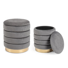 Učitajte sliku u preglednik galerije, Okrugli tabure Darina u sivoj boji S