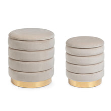Učitajte sliku u preglednik galerije, Okrugli tabure Darina u bež boji S
